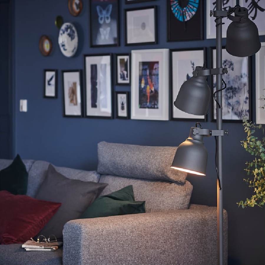 Sofá gris Vimle de tres plazas de Ikea