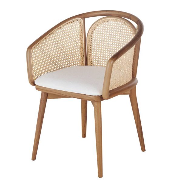 Silla Bree de madera y ratán de Maisons du Monde