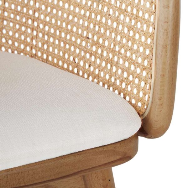 Silla Bree de madera y ratán de Maisons du Monde