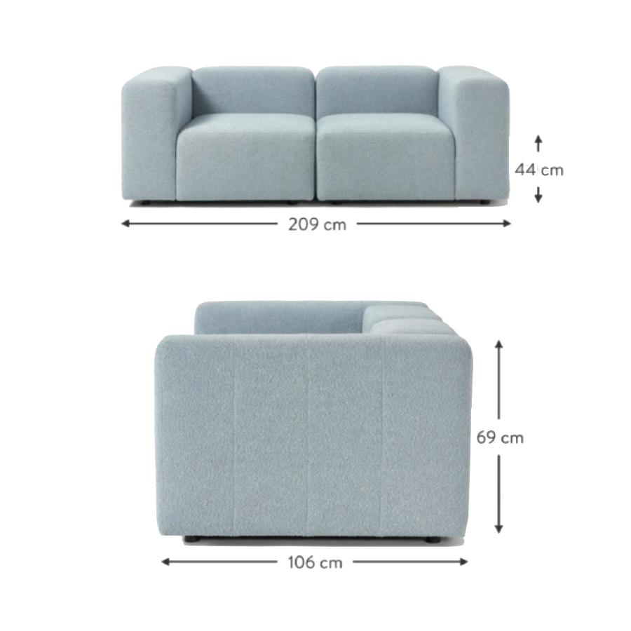 Medidas del sofá modular Lena