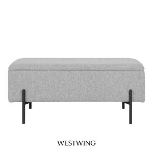 Banco tapizado gris Woldorf de Westwing