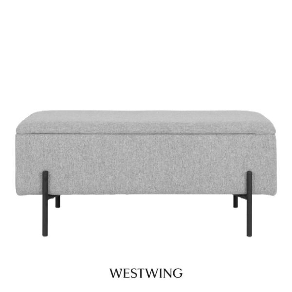 Banco tapizado gris Woldorf de Westwing