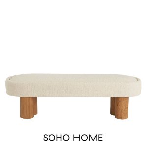 Nieve boucle bench by Soho Home
