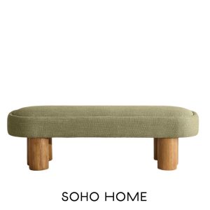 Nieve linen bench by Soho Home