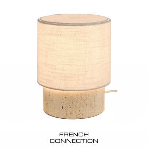 Travertine table lamp by French