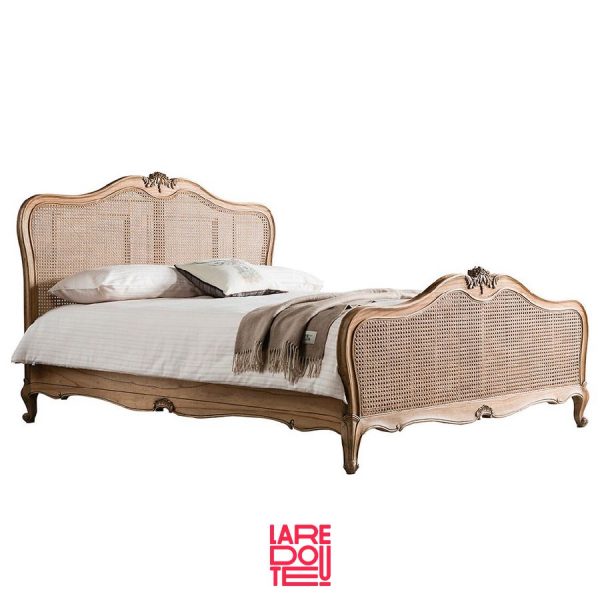 French Distressed Rattan Bed by So'Home