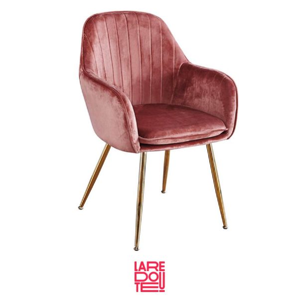Pink velvet dining chairs from So Home