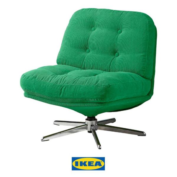 Sillón giratorio Dyvlinge verde de Ikea