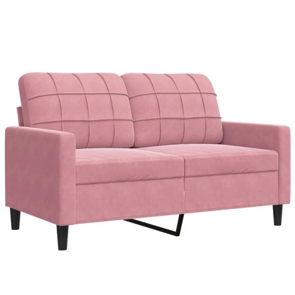 Sofá rosa de dos plazas de VidaXL