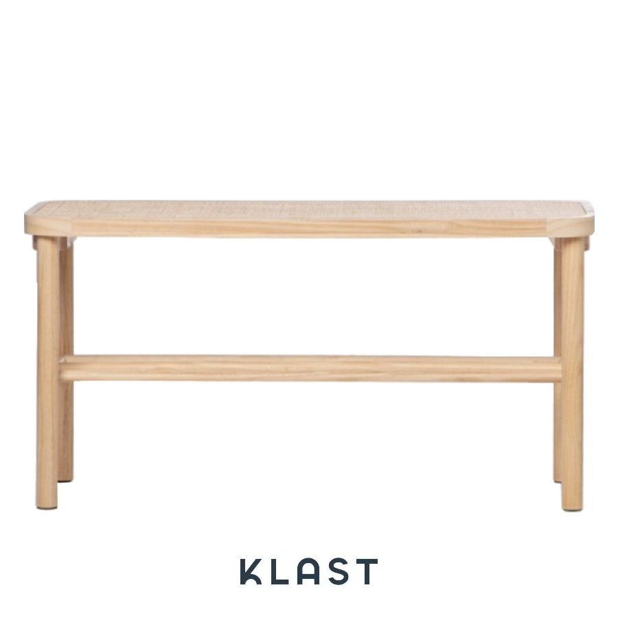 Banco de madera y ratán Loan de Klast