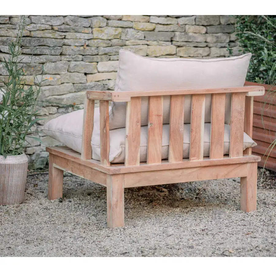 Sadhi woodn outdoor armchair from Nkuku