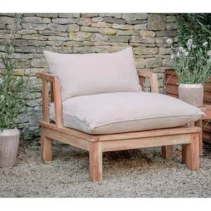 Sadhi woodn outdoor armchair from Nkuku