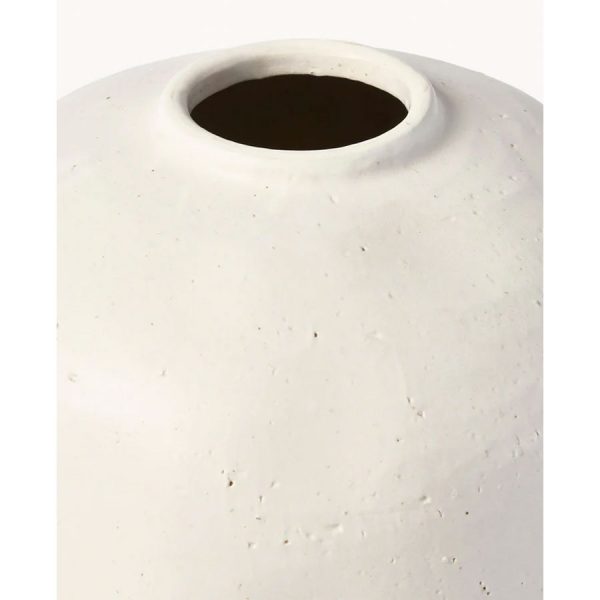 Vase Bruno en grès blanc cassé