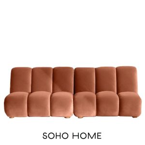 Noelle pink modular sofa by Soho Home