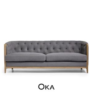 Venustas charcoal sofa by OKA