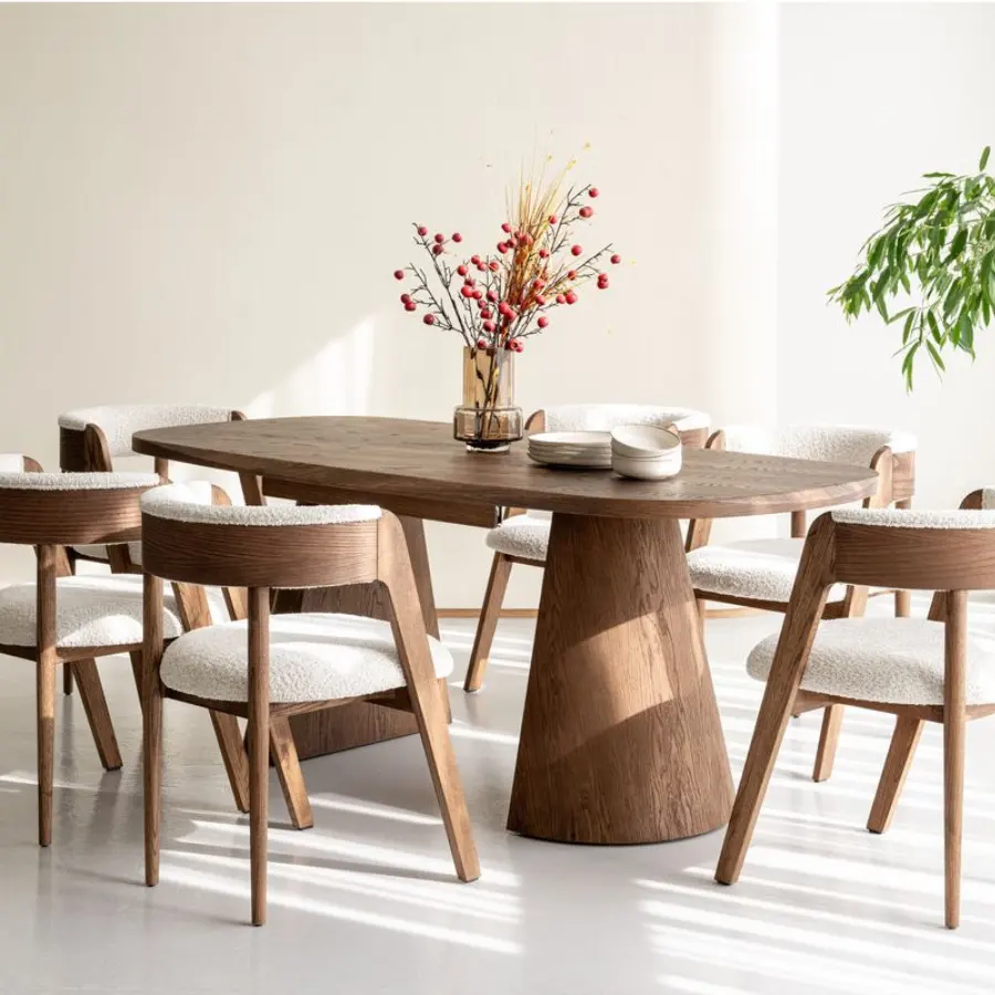 Table à manger extensible en bois